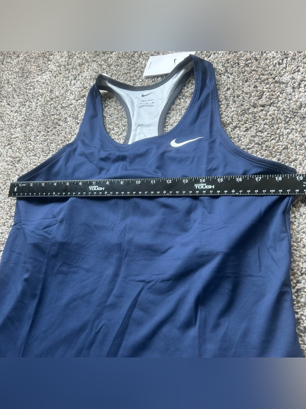 Nike Airborne Bra Tank Top Shirt Support Padded Blue Womens XL CV2733-420 - Picture 4 of 8